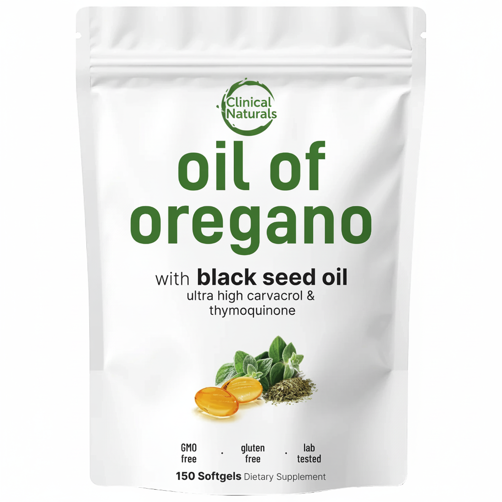 Clinical Naturals™ Oil of Oregano + Black Seed Oil Complex