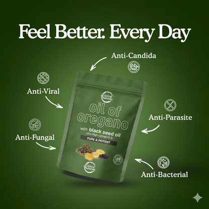 Clinical Naturals™ Oil of Oregano + Black Seed Oil Complex