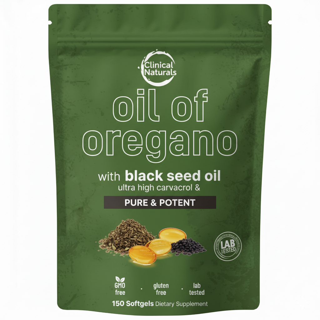 Clinical Naturals™ Oil of Oregano + Black Seed Oil Complex
