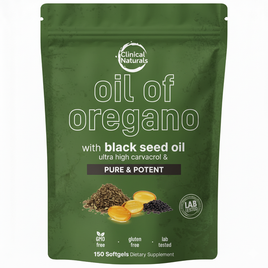 Clinical Naturals™ Oil of Oregano + Black Seed Oil Complex