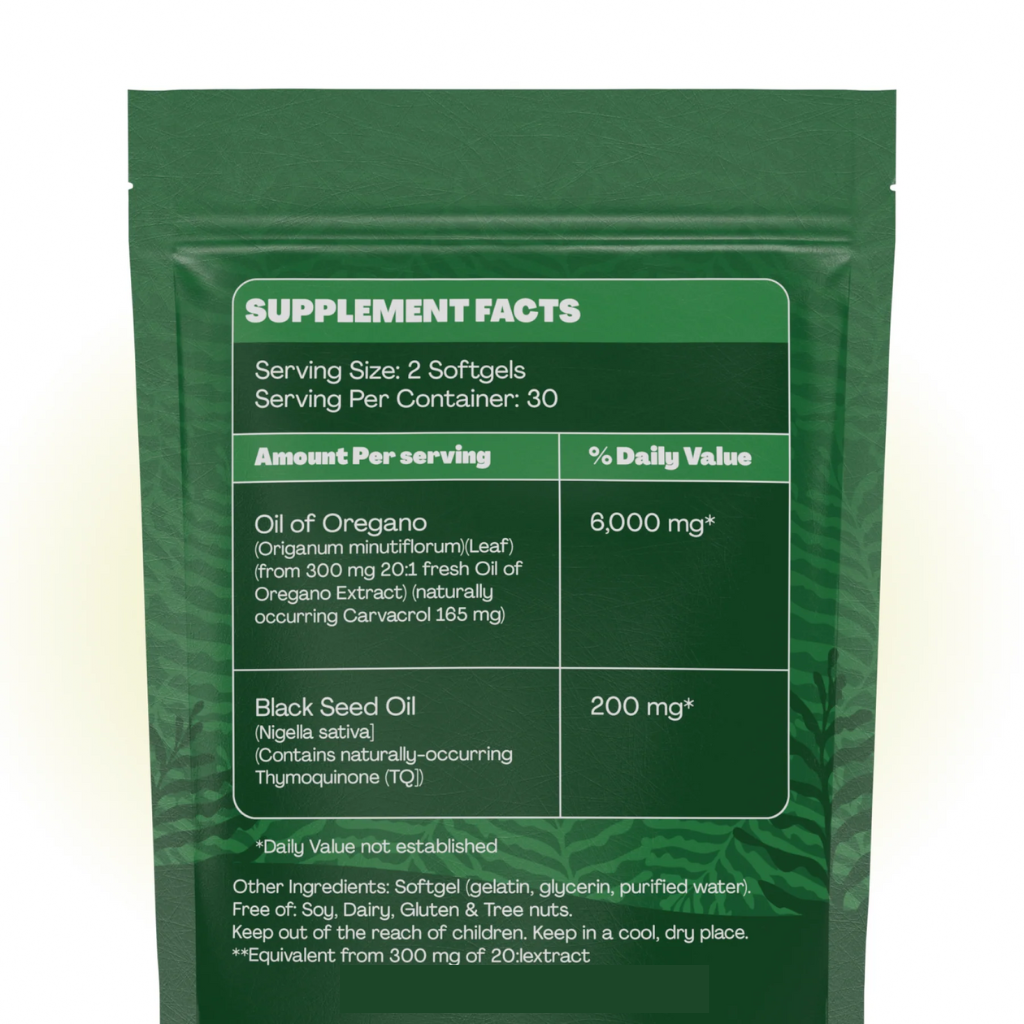 Clinical Naturals™ Oil of Oregano + Black Seed Oil Complex